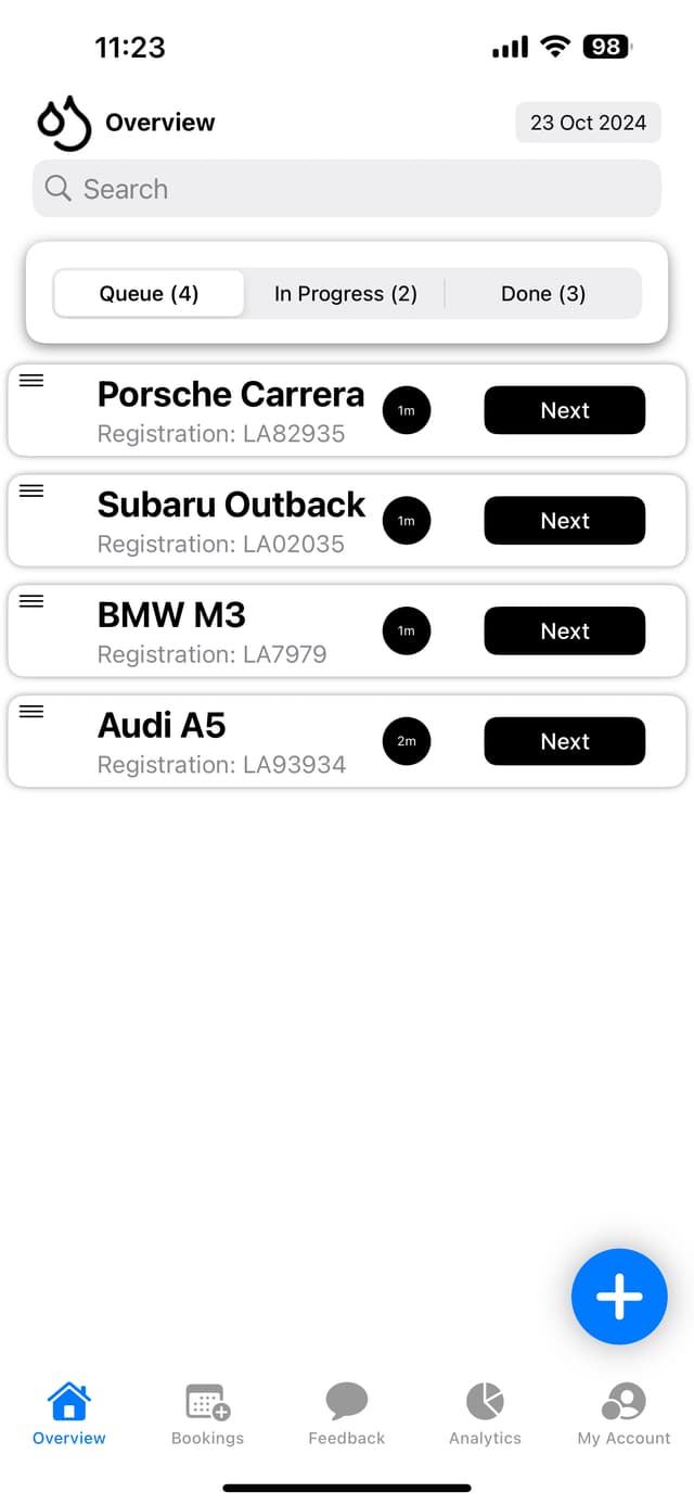 Comprehensive Car History Management interface